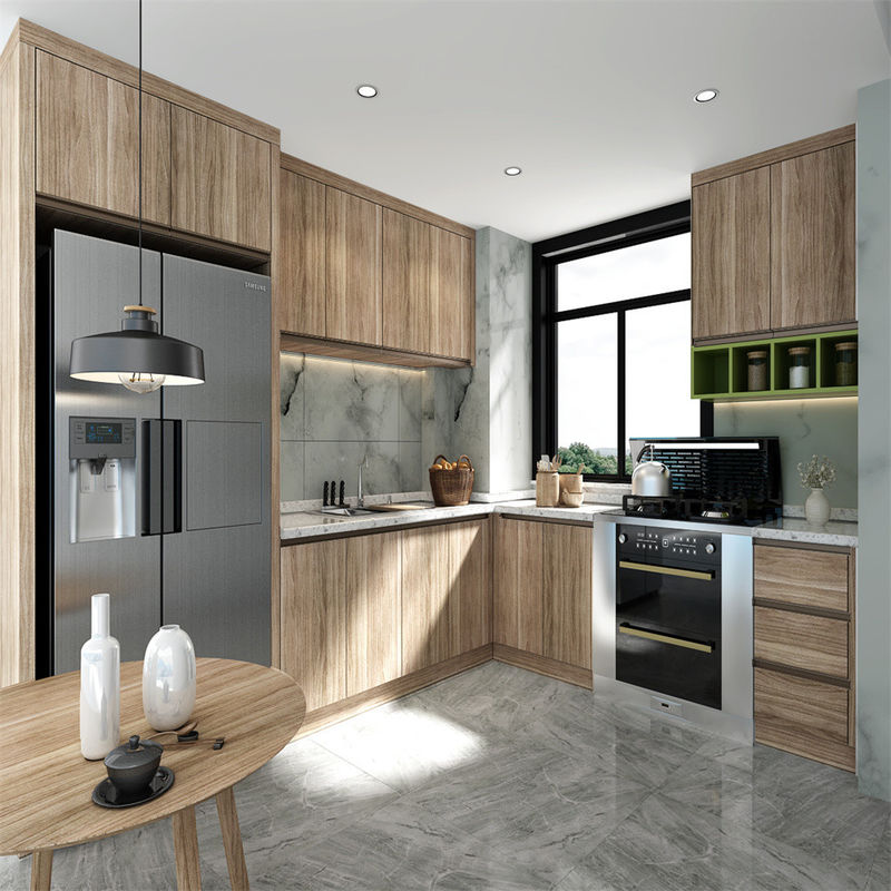 Modernes Design YALIG Matte Farbe Holzküchen Schränke mit Schubladen in Weiß und Schwarz