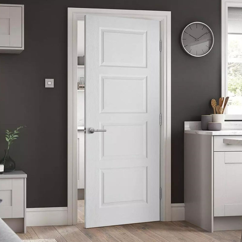 Innere MDF Holzzimmertüren kundenspezifische Farbe Modernes Design mit Massivholzfurnier
