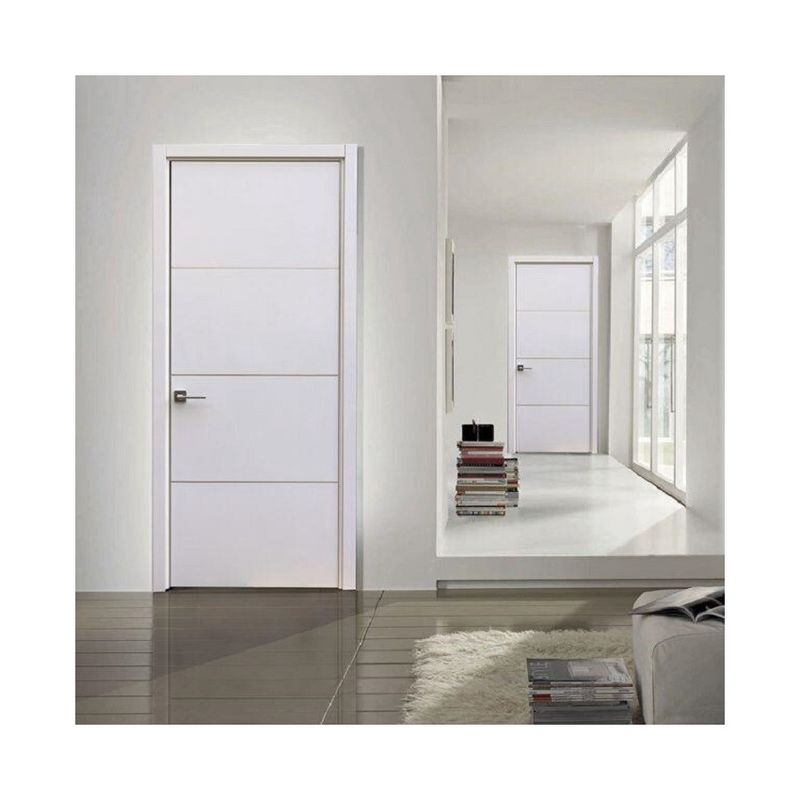 Massivholz-Sicherheits-Seitenöffnung Innenraum Schlafzimmer Tür mit einfacher Installation Design