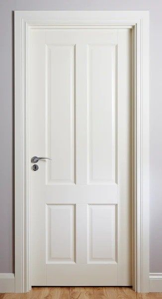MDF-Material maßgeschneiderte Größe Weiße Innenraum Schlafzimmer Tür mit Rahmen und Seitenöffnung