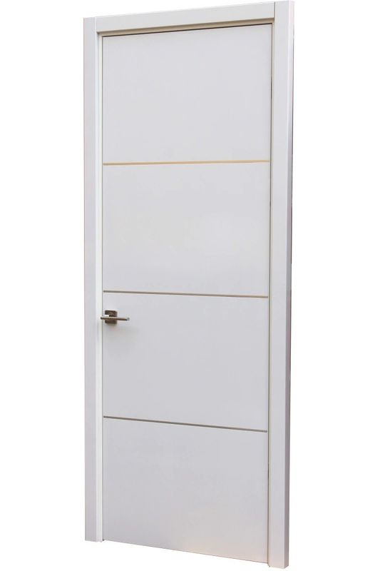 MDF-Material maßgeschneiderte Größe Weiße Innenraum Schlafzimmer Tür mit Rahmen und Seitenöffnung