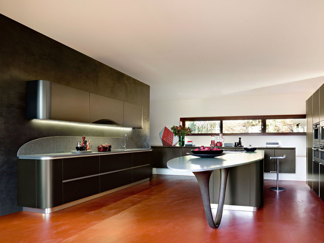 Blum Hardware und Veneer Finish YALIG Smart Holzschüttler Küchenschrank für Wohnung