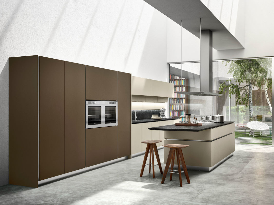 Blum Hardware und Veneer Finish YALIG Smart Holzschüttler Küchenschrank für Wohnung