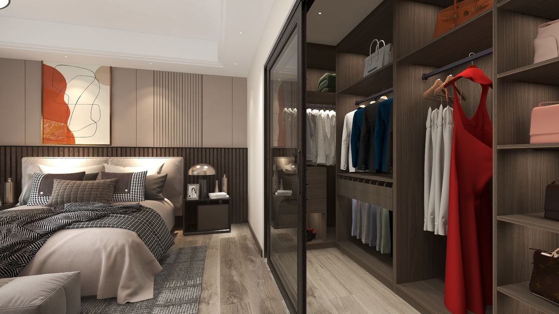 High-End Holz MR HDF-Board Schlafzimmer Schrank für moderne Stil Anforderungen angepasst