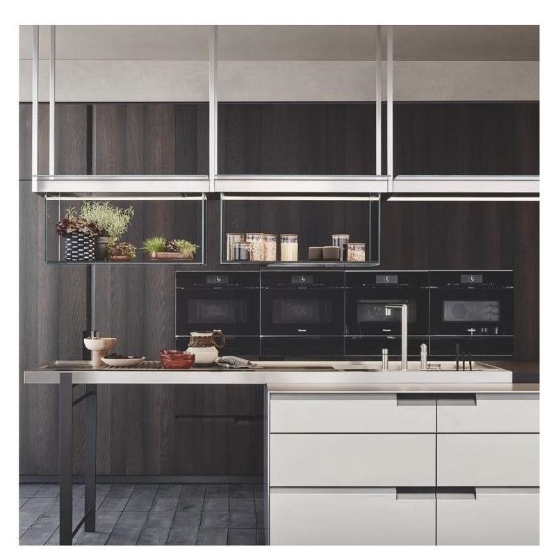 Luxus Küchenwandschrank mit Quarzstein-Schreibtisch
