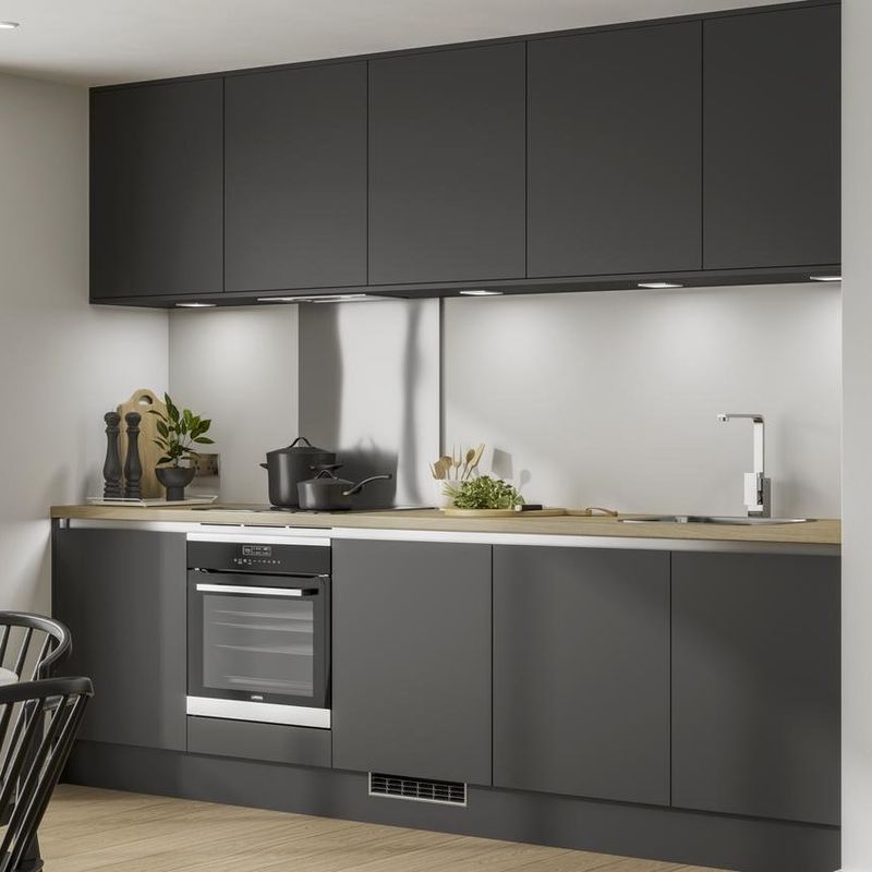 Blum Hardware Custom Veneer Farbe Küchenschränke mit Inseln und 3D-Modelldesign