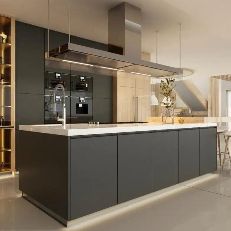 End Villa Wohnung Holz Küchenmöbel Schränke Set mit wasserdichtem Vorteil