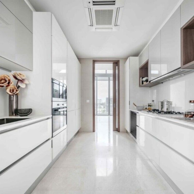 Los Angeles Villa Küche Metalllack Veredelung Wandschrank für einen schlanken Look