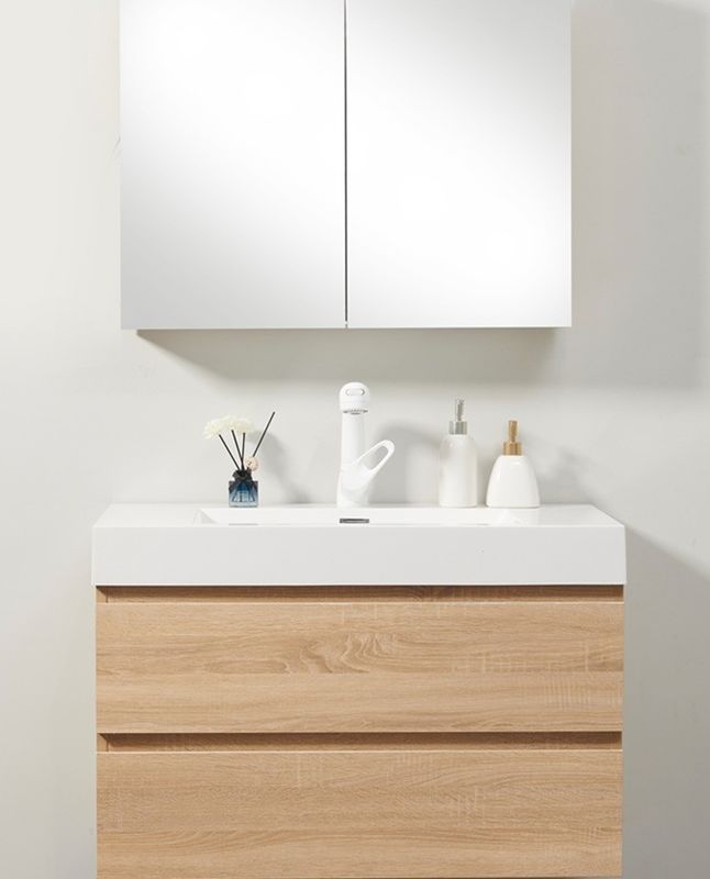 Schubladen-Slide-Hardware High-End Custom-Badezimmer-Vanity-Set mit MR-MDF-Karkasse-Material