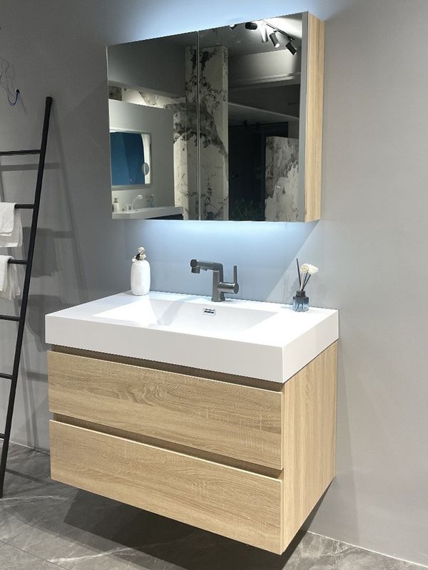Schubladen-Slide-Hardware High-End Custom-Badezimmer-Vanity-Set mit MR-MDF-Karkasse-Material