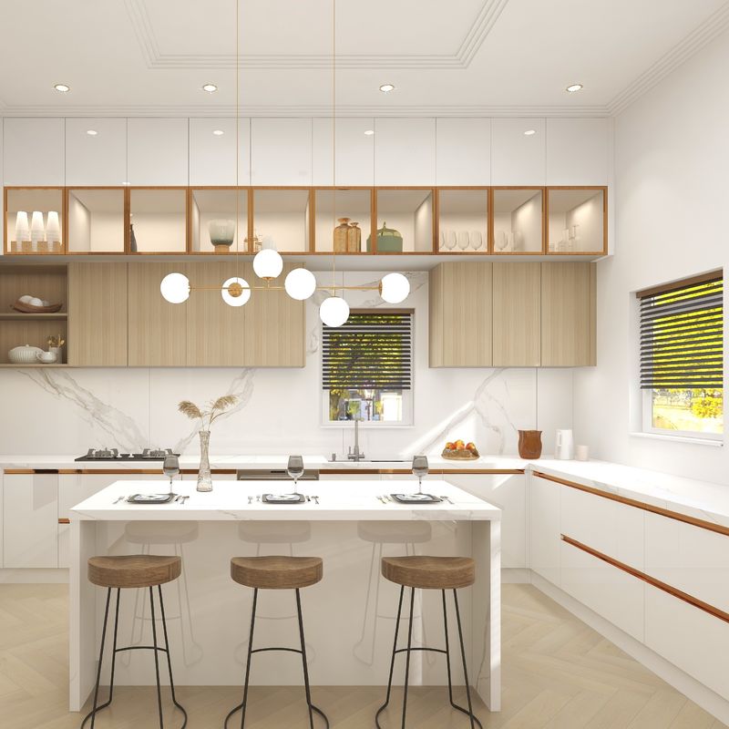 Blum Schublade Modernes Design Massivholz Weiß Küchenschrank Möbel für Luxusküche