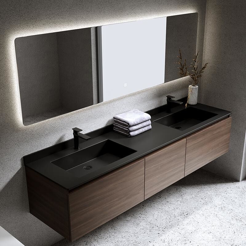 Euro-Stil Badezimmer-Vanity mit individueller Breite und MR-MDF-Karkasse Material von oben