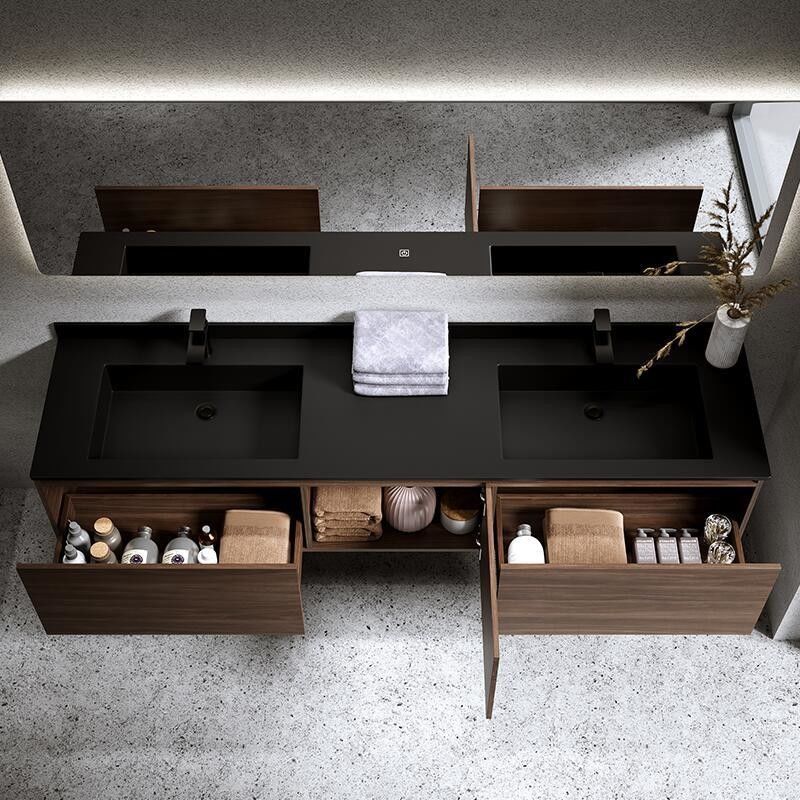Euro-Stil Badezimmer-Vanity mit individueller Breite und MR-MDF-Karkasse Material von oben