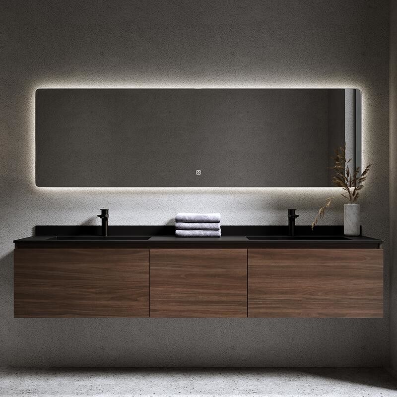 Euro-Stil Badezimmer-Vanity mit individueller Breite und MR-MDF-Karkasse Material von oben