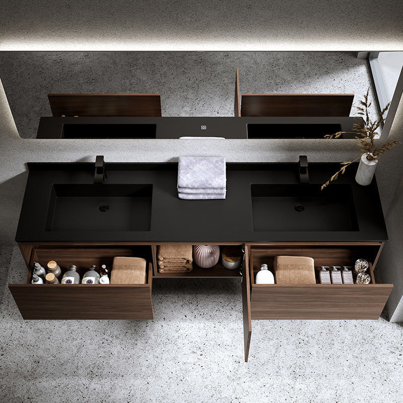 Euro-Stil Badezimmer-Vanity mit individueller Breite und MR-MDF-Karkasse Material von oben