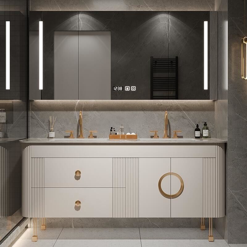 Anpassung Breite PVC/Lacquer Tür Finish Amerikanischer Stil Badezimmer Vanity für das moderne Zuhause