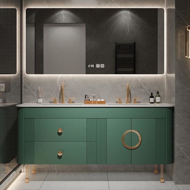 Anpassung Breite PVC/Lacquer Tür Finish Amerikanischer Stil Badezimmer Vanity für das moderne Zuhause