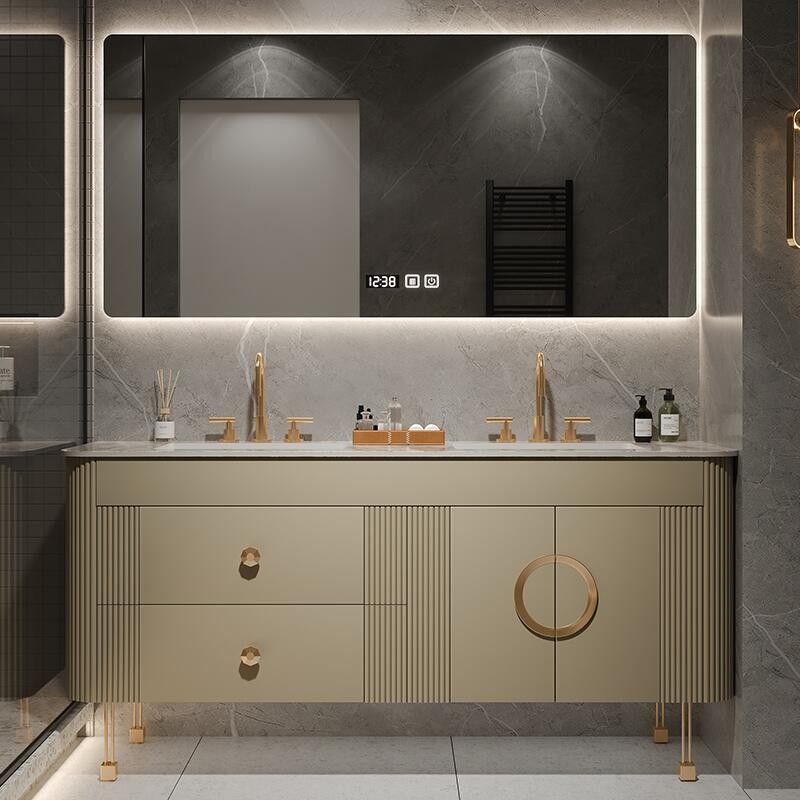 Anpassung Breite PVC/Lacquer Tür Finish Amerikanischer Stil Badezimmer Vanity für das moderne Zuhause