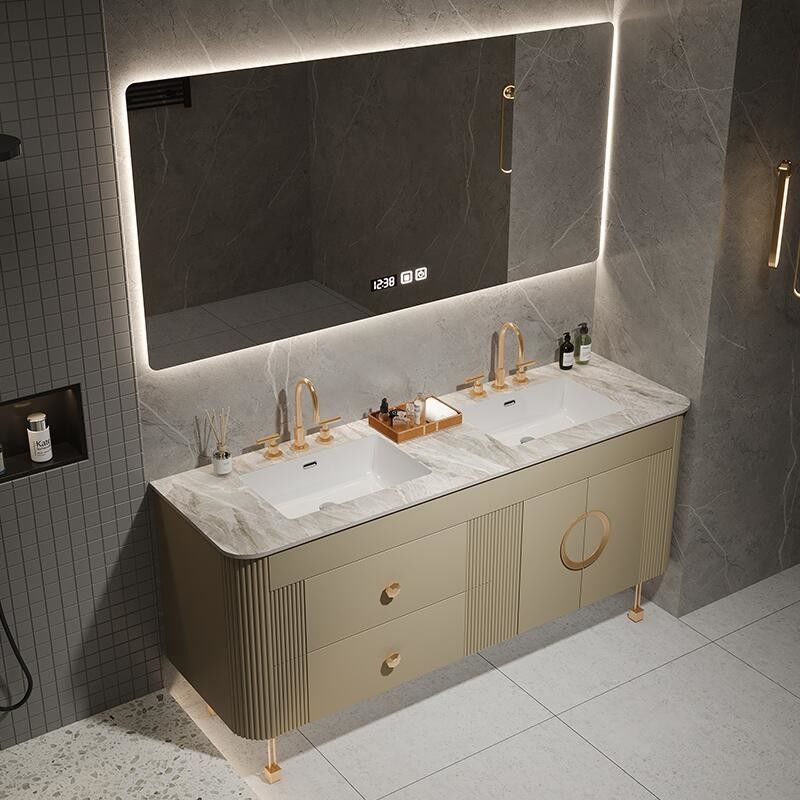 Anpassung Breite PVC/Lacquer Tür Finish Amerikanischer Stil Badezimmer Vanity für das moderne Zuhause