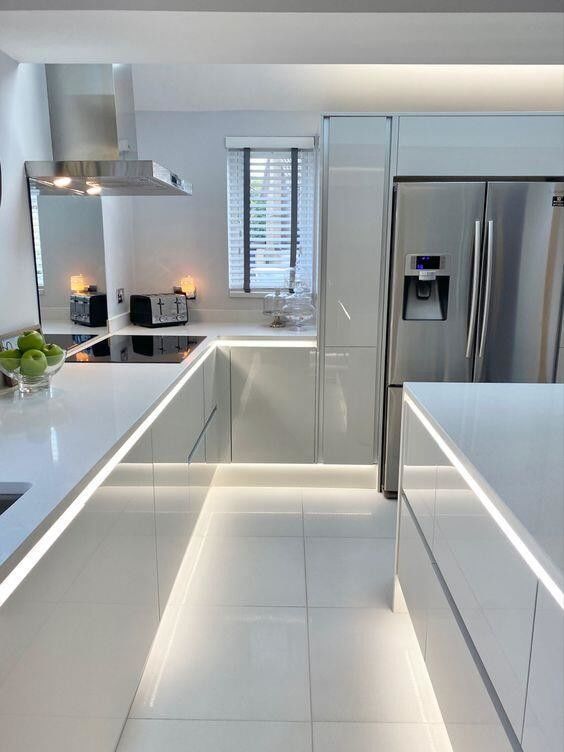 Blum Hardware Modern Design Light Box Küchenschrank für farbige Kleinküchen