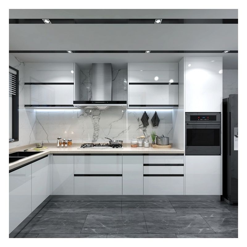 Maßgeschneiderte Massivholzküchen Schränke für einfache Reinigung in minimalistischem Design