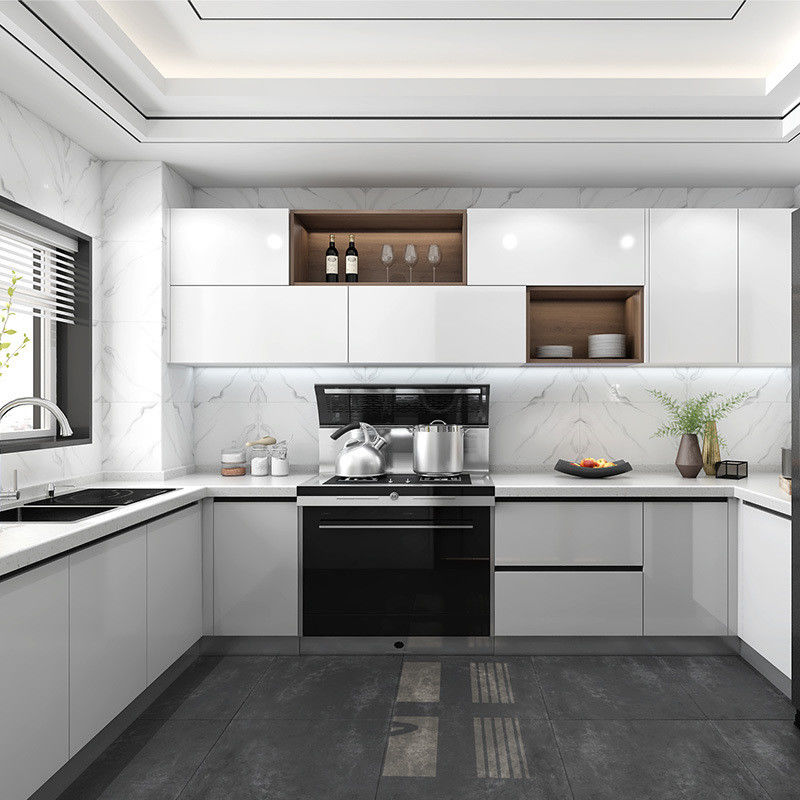 Modernes Design Flat Pack Küchenschränke mit Türen im Shaker-Stil und Lackierung