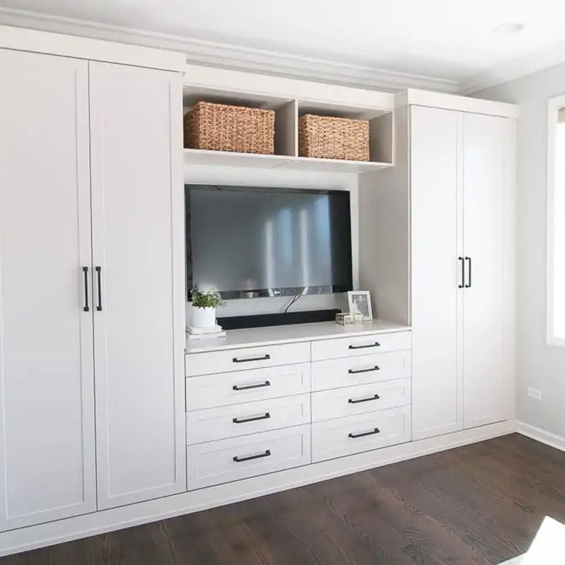 Pop-Stil Luxus Schlafzimmer Schrank im modernen Design mit PANEL Holz Stil