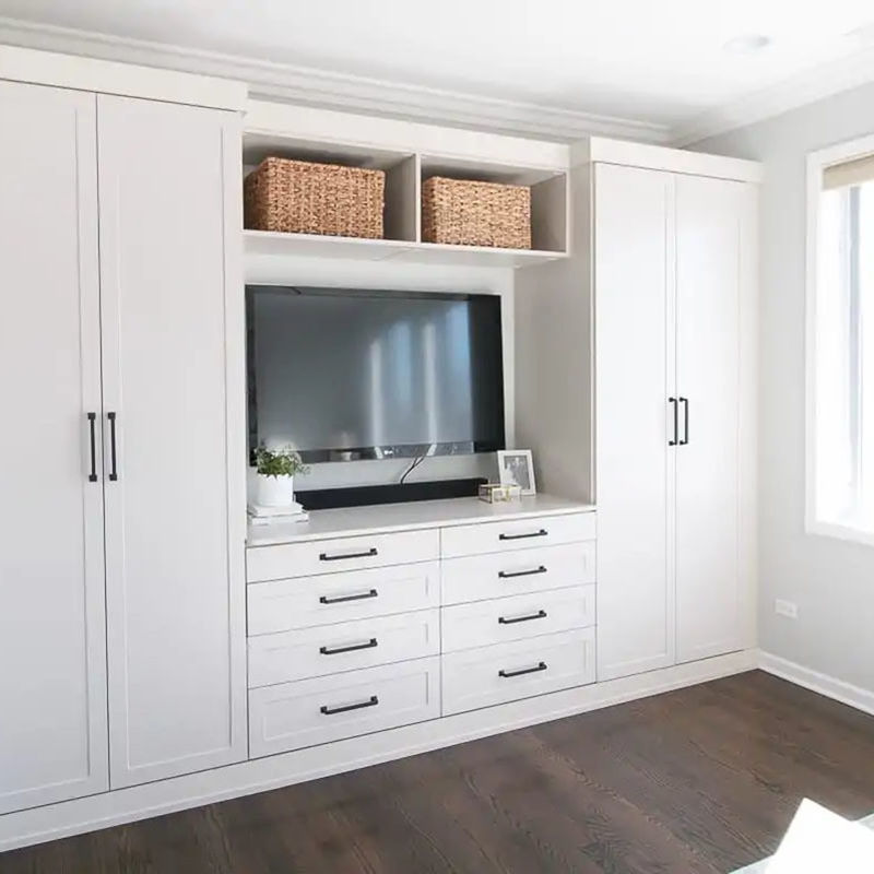 Moderne Möbel für Schlafzimmer Schrank Wand Eingebaute Gestaltung und 2D / 3D-Optionen