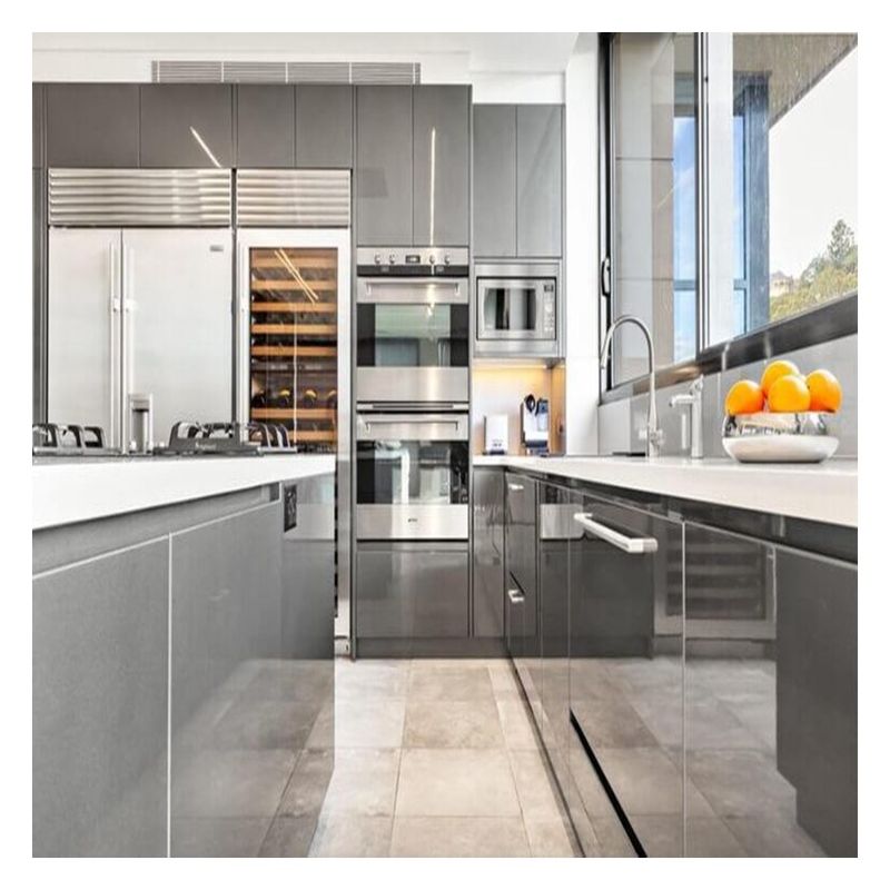 Maßgeschneiderte Größe Modern Design High-End Küchenschrank mit Inseln und glänzende Oberfläche