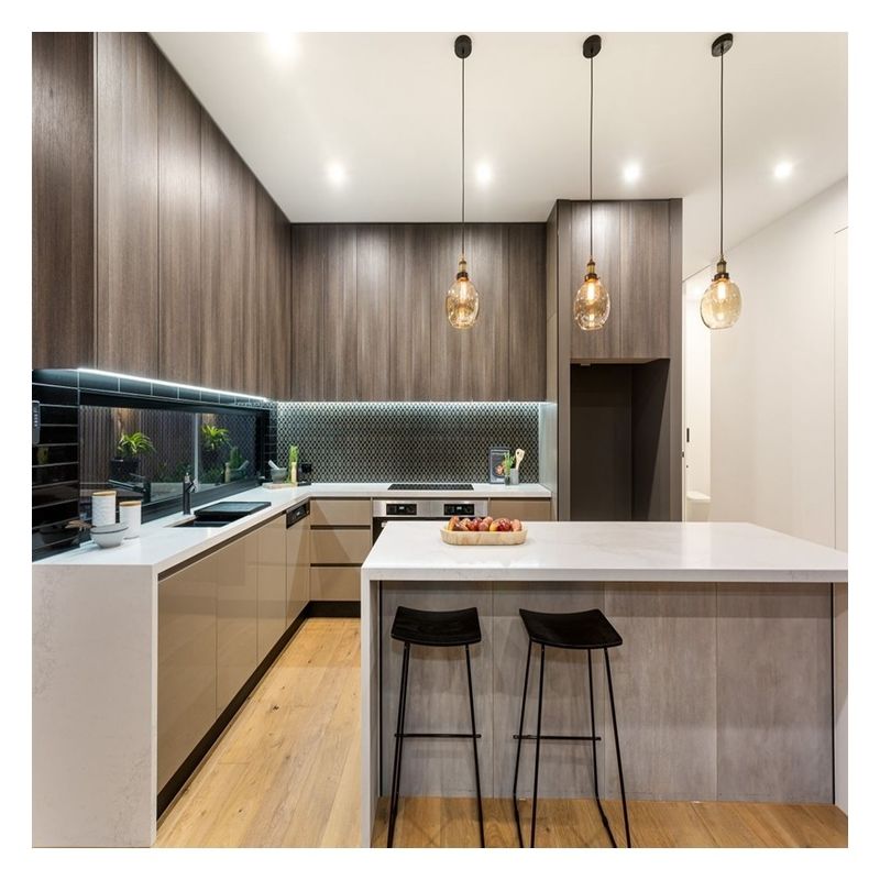 Großhandel kundenspezifische Ral Farbdiagramm Holz Veneer Küchenschrank für modernes Design