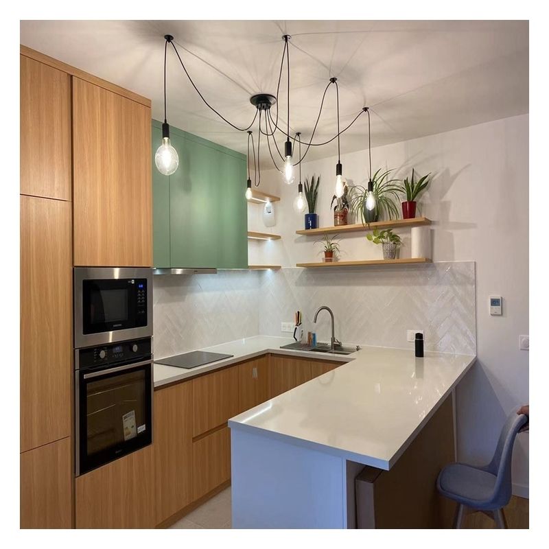 Großhandel kundenspezifische Ral Farbdiagramm Holz Veneer Küchenschrank für modernes Design