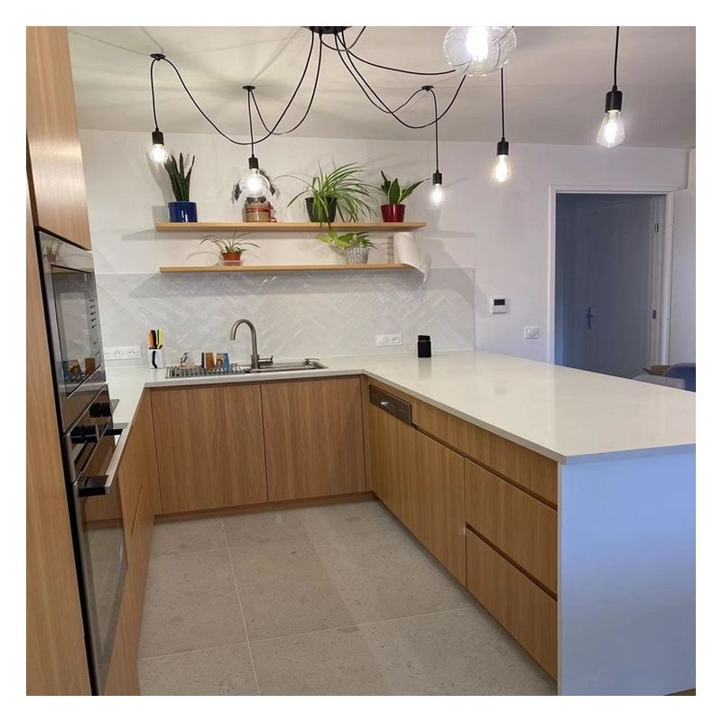 Großhandel kundenspezifische Ral Farbdiagramm Holz Veneer Küchenschrank für modernes Design