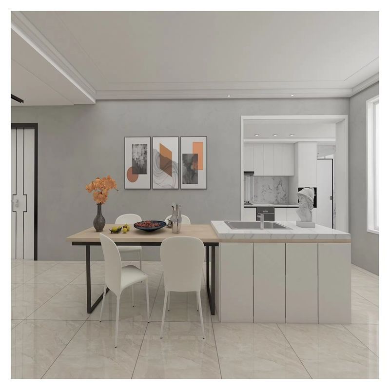 Customized Veneer Farbe Weiß PVC Küchenschrank Sets für modernes Design auf dem Markt