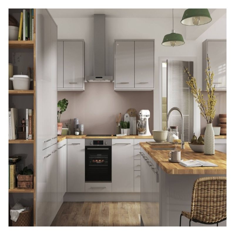 Einfach sauber Vorteil Anpassung Glanz moderner Stil Küchenschränke für Wohnung