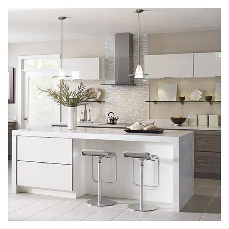 Massivholzküchen Schränke mit Kücheninsel Design im modernen romantischen minimalistischen Stil
