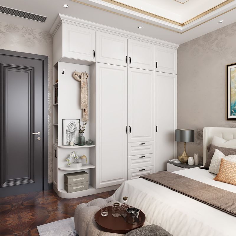 Holzmoderne Schlafzimmer-Schrank mit europäischem Stil und Panel-Stil