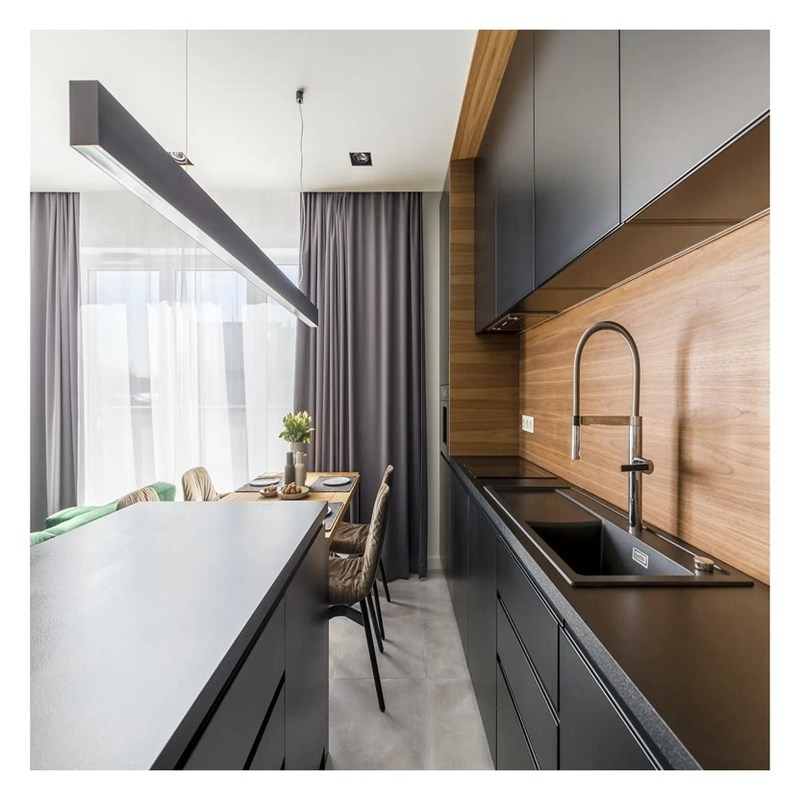 Modulare Küchenschränke Rabatt Dunkelkorn Melaminkarton Türen für große Küchen