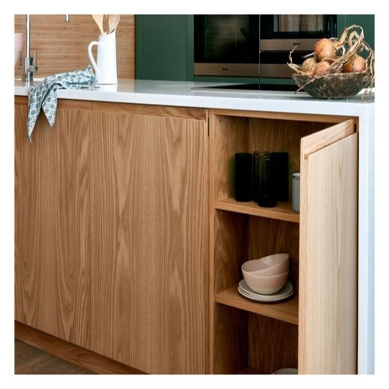 Moderner Stil Flat Panel Design Küchenschränke Veneer Eichen Veneer für Ihr modernes Zuhause