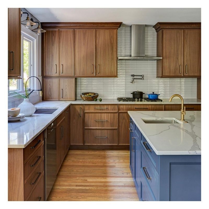 Moderner Stil Flat Panel Design Küchenschränke Veneer Eichen Veneer für Ihr modernes Zuhause