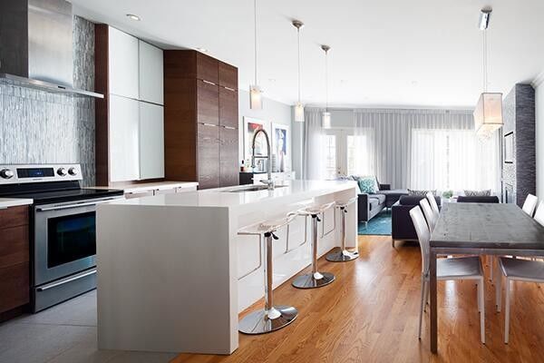 Moderne Luxus Massivholzküchen Schränke mit feuerfesten Design und HDF Türmaterial
