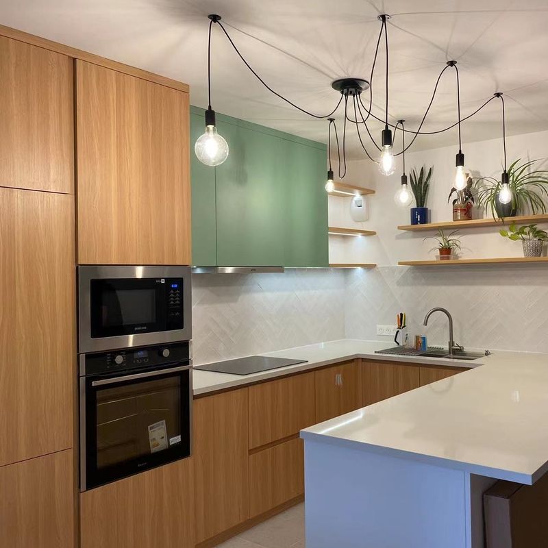 Küchenschrank Design Modular Massivholz Mdf Veneer Lack Veredelung Walnussholz Farbe
