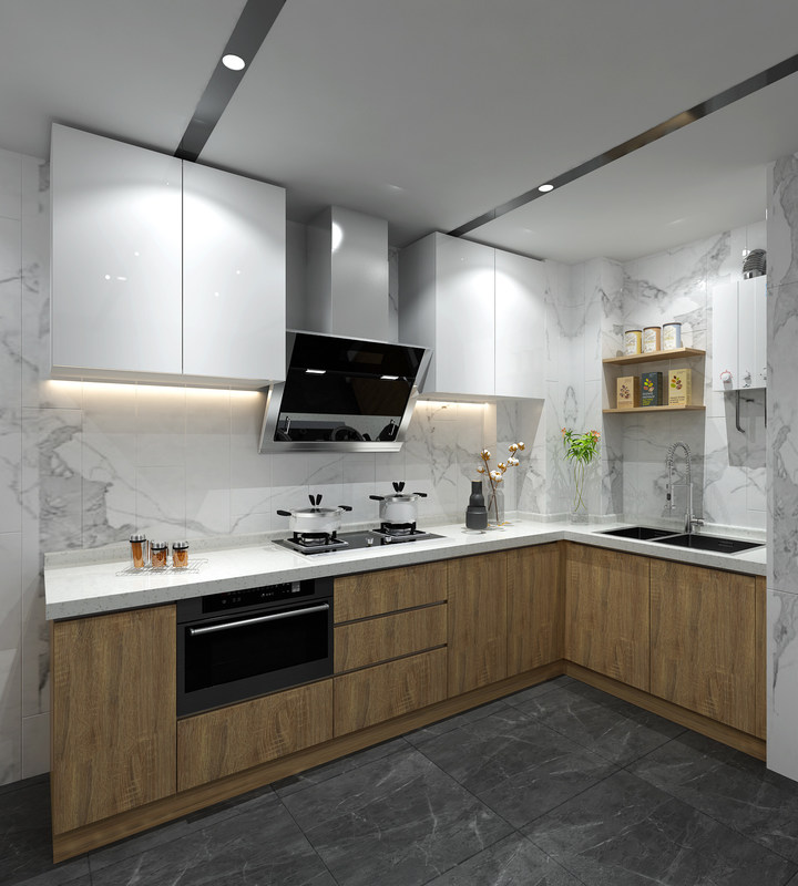 Komplete Küchenschränke mit wasserdichtem Feuerdichtem Vorteil und Anpassung