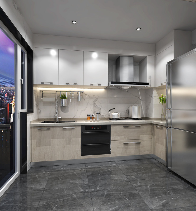 Komplete Küchenschränke mit wasserdichtem Feuerdichtem Vorteil und Anpassung