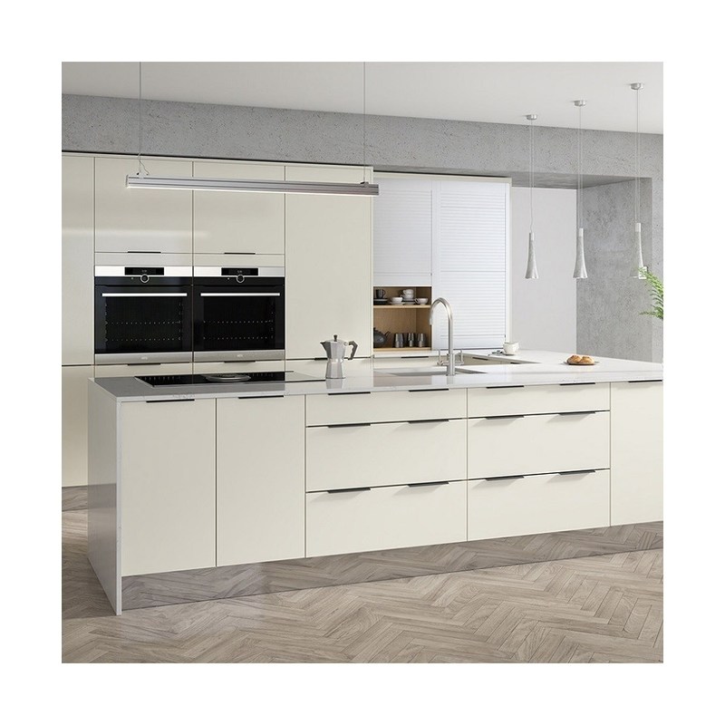 Customized Veneer Farbe Komplett-Sets Küchenschränke für den Markt in modernem Design