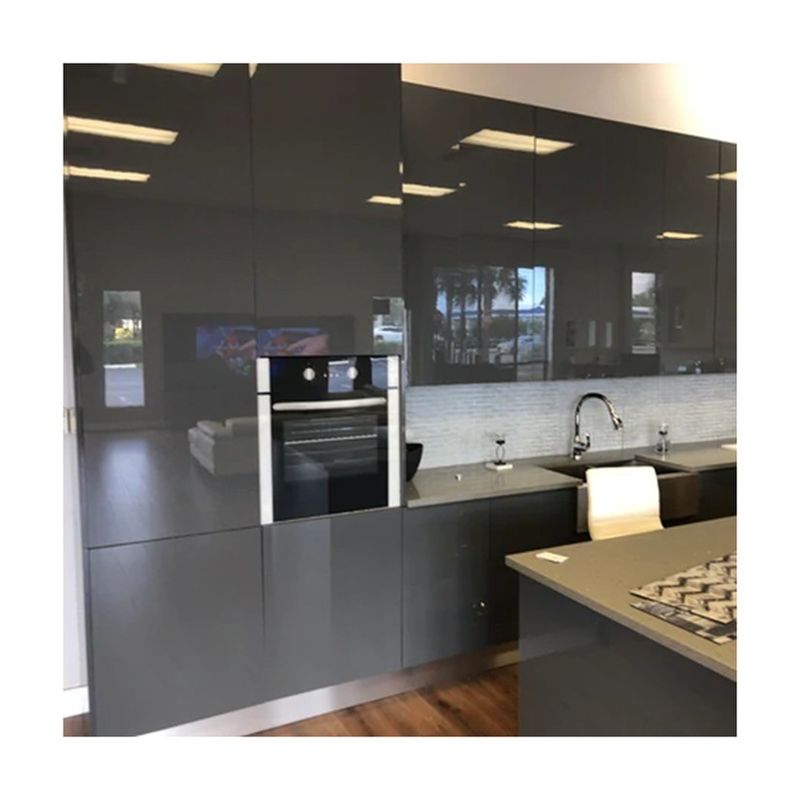 Hochglänzendes Lack-Küchenschrank mit kundenspezifischem modernem Stil und Acryl-Türplatte