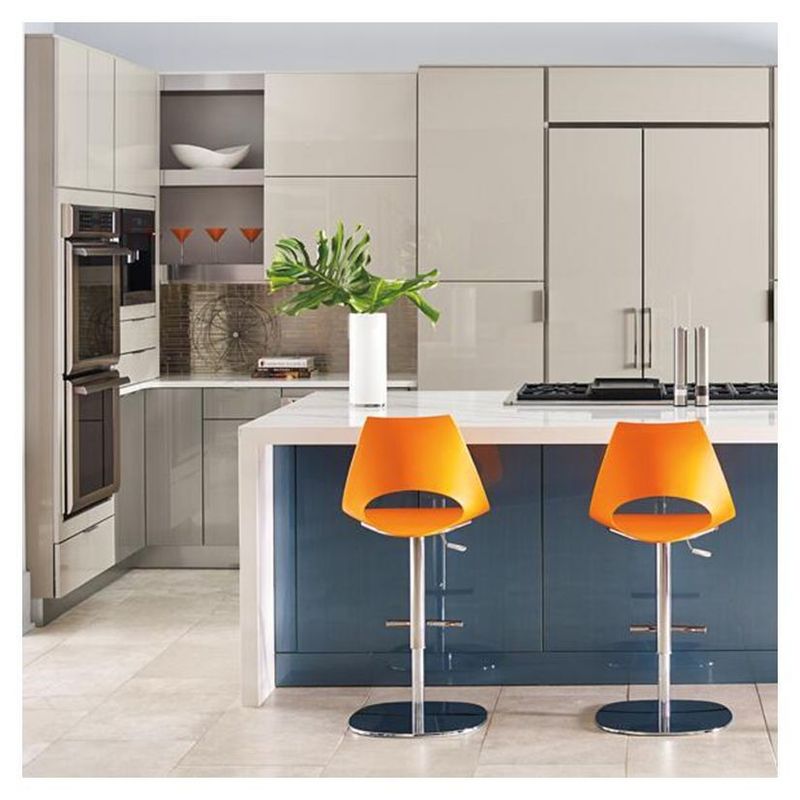 YALIG Shaker Blau Modular Küchenschränke kundenspezifische Furnierfarbe fertig zum Zusammenstellen