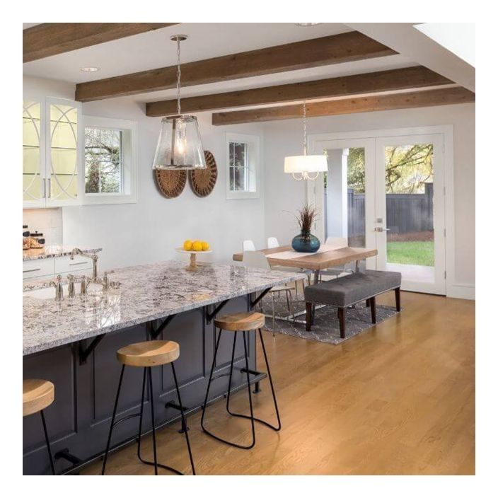 Modern Style Shaker Massivholz Schränke mit weißem Lack und Glas Design