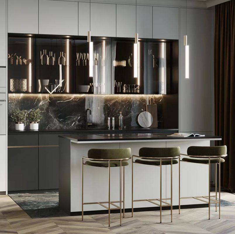 Blum Handflächenlose Leichtgraue Matte-Lager für moderne Küchenmöbel