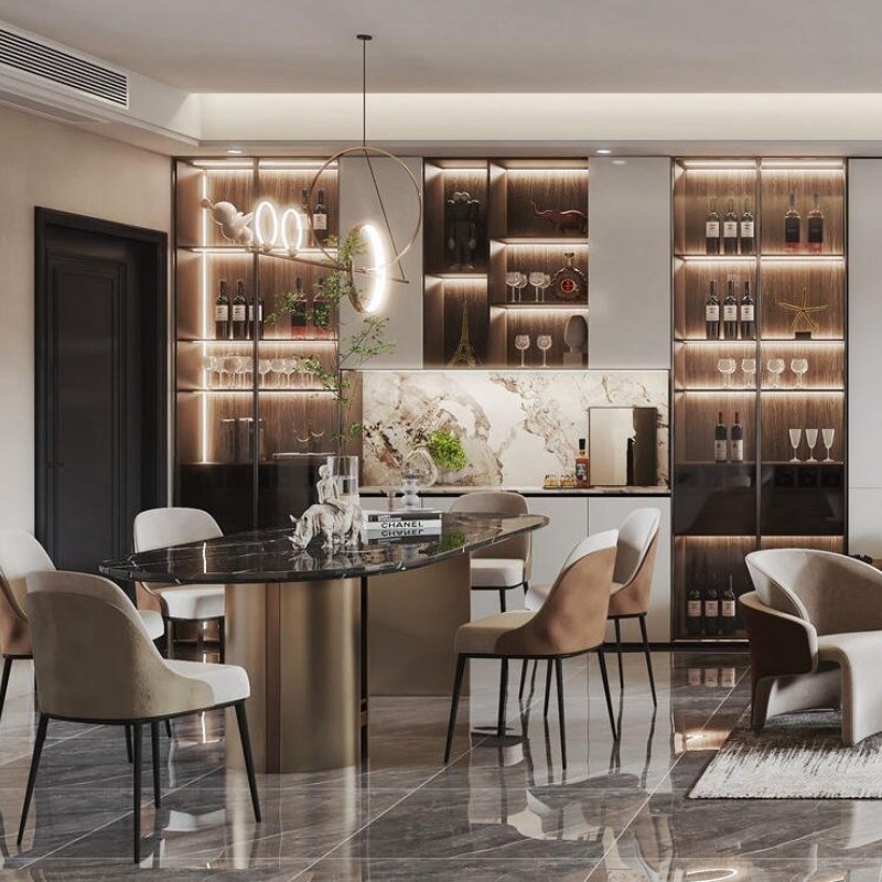 Modulare Küchenschränke mit Melaminplatten und Blum-Hardware in Sri Lanka