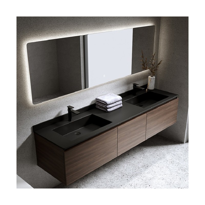 Maßgeschneiderte Maßgeschneiderte Bestellung Moderner Stil Doppel Vanity für Hotel-Badezimmermöbel